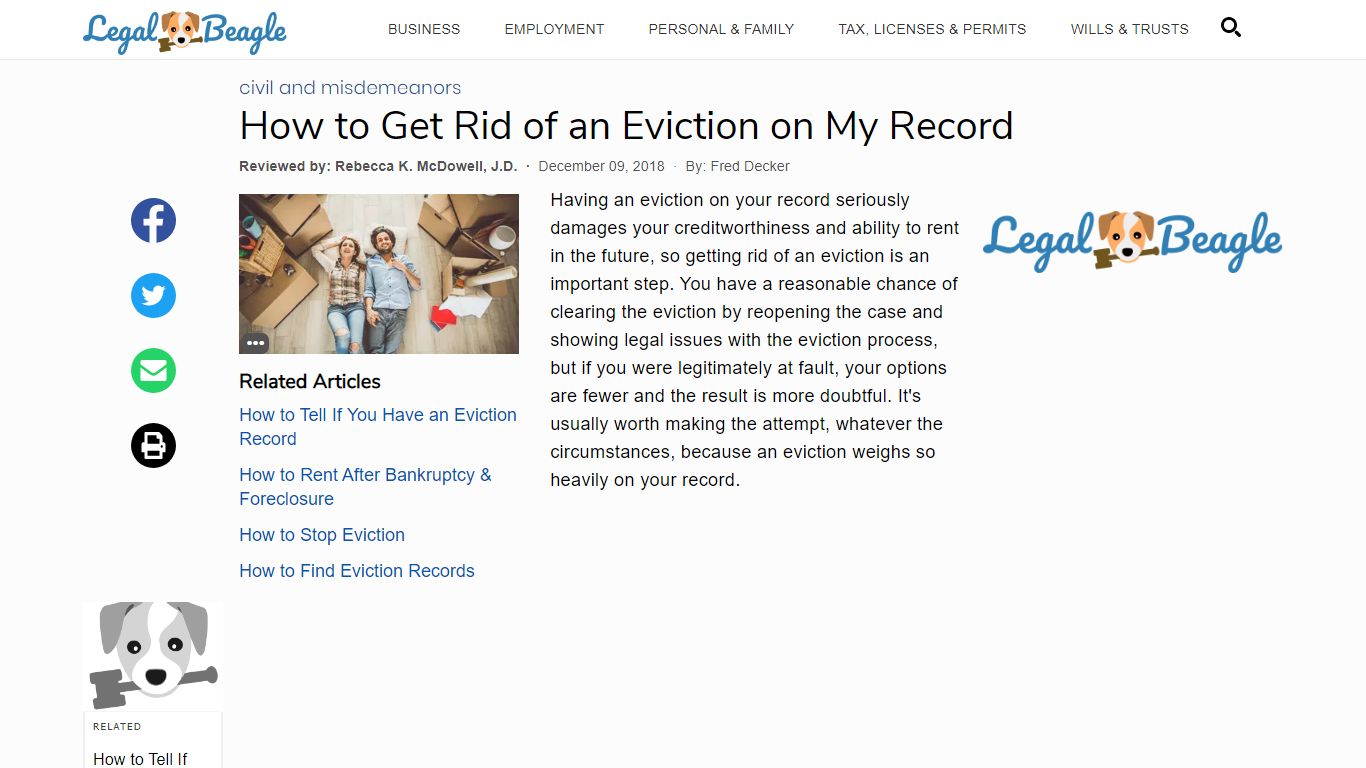 How to Get Rid of an Eviction on My Record | Legal Beagle