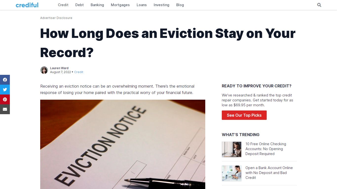 How to Get an Eviction Removed From Your Record - Crediful
